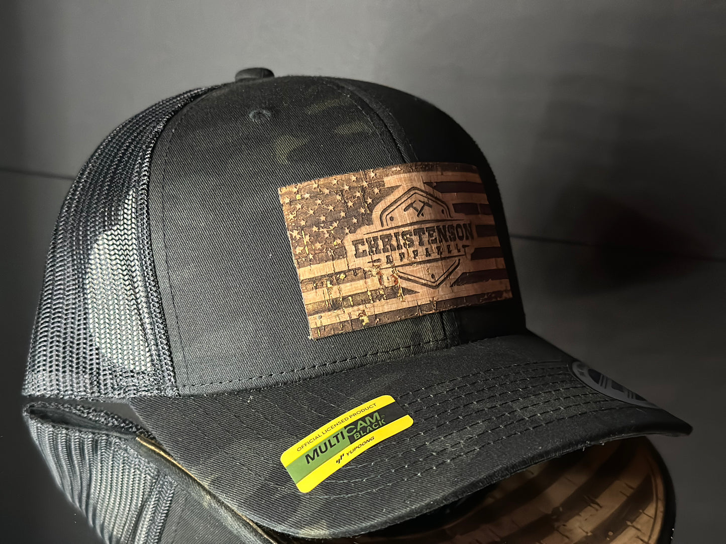 Camo American Flag Curved Brim